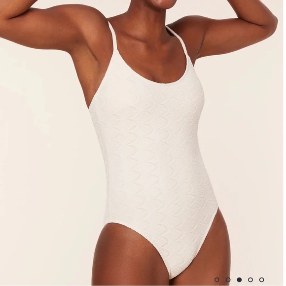 Andie Other - Andie The Amalfi One Piece LT Swimsuit Gardenia Cream sz M tall long torso NWT